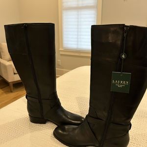Ralph Lauren boots! Brand new! Size 9 wide calf. Beautiful black leather!